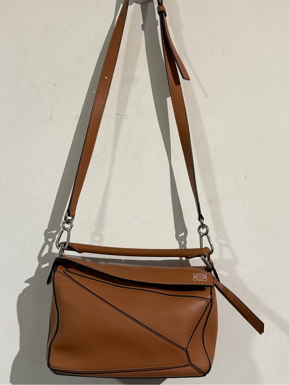 $3,850 Loewe puzzle small Tan Leather Crossbody Bag